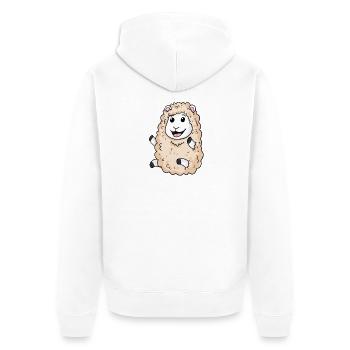 Mouton - Veste à capuche bio Premium Unisexe - blanc - Dos - Thijin (182cm)