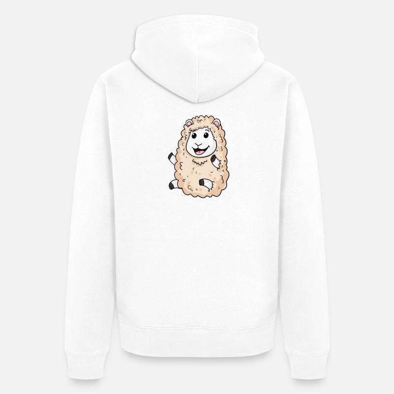 Mouton - Veste à capuche bio Premium Unisexe - blanc