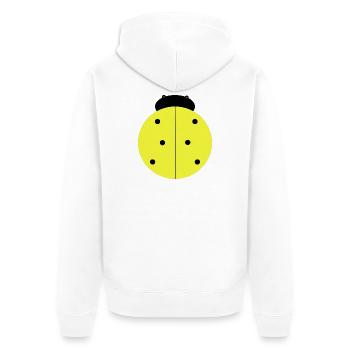 Yellow Ladybug with Blackheads - Unisex Premium Organic Zip Hoodie - white - Back - Thijin (182cm)
