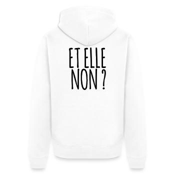 Et elle non ?  Marseille bébé ! - Veste à capuche bio Premium Unisexe - blanc - Dos - Thijin (182cm)