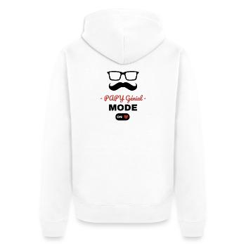 Cadeau Papy génial en mode on - Veste à capuche bio Premium Unisexe - blanc - Dos - Thijin (182cm)