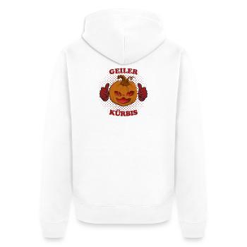 Halloween - Geiler Kürbis, Halloween Party - Unisex Premium Bio Zip Hoodie - Weiß - Hinten - Thijin (182cm)