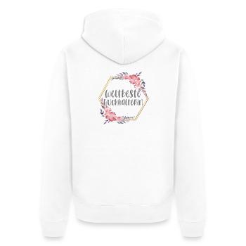 Buchhalterin Buchhaltung Beruf Geschenk - Unisex Premium Bio Zip Hoodie - Weiß - Hinten - Thijin (182cm)