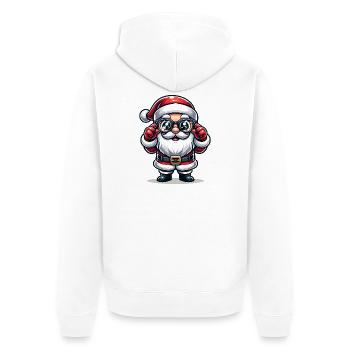 Père Noël avec des lunettes de soleil Déguisement de Noël - Veste à capuche bio Premium Unisexe - blanc - Dos - Thijin (182cm)