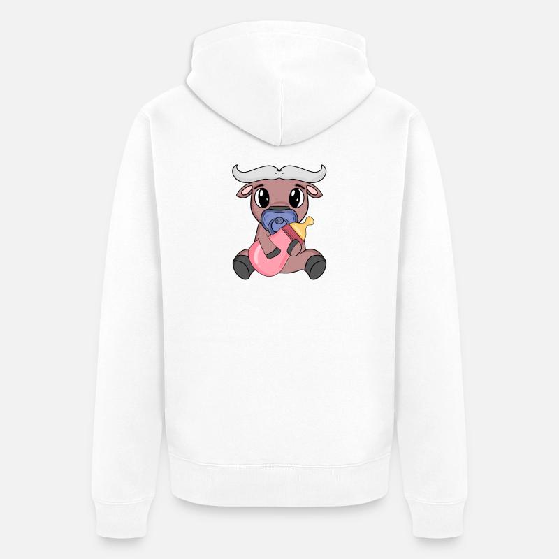 Bébé boeuf - Veste à capuche bio Premium Unisexe - blanc