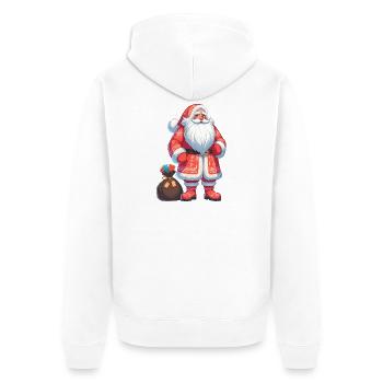 Ded Moroz Snegurotschka russischer Weihnachtsmann - Unisex Premium Bio Zip Hoodie - Weiß - Hinten - Thijin (182cm)
