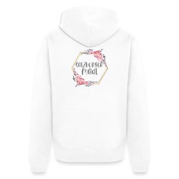 Salzburg Österreich Mädchen Heimat Geschenk - Unisex Premium Bio Zip Hoodie - Weiß - Hinten - Thijin (182cm)