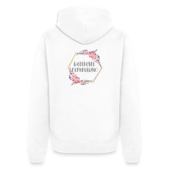 Nephrologin Ärztin Doktorin Beruf Geschenk - Unisex Premium Bio Zip Hoodie - Weiß - Hinten - Thijin (182cm)