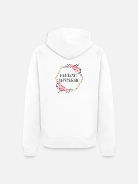 Nephrologin Ärztin Doktorin Beruf Geschenk - Unisex Premium Bio Zip Hoodie - Weiß