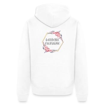 Neurologin Ärztin Doktorin Beruf Geschenk - Unisex Premium Bio Zip Hoodie - Weiß - Hinten - Thijin (182cm)