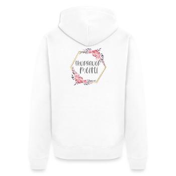 Schweiz Thurgau Mädchen Heimat Geschenk - Unisex Premium Bio Zip Hoodie - Weiß - Hinten - Thijin (182cm)