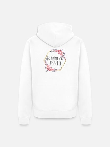 Schweiz Aargauer Mädchen Heimat Geschenk - Unisex Premium Bio Zip Hoodie - Weiß