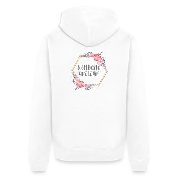 Urologin Ärztin Doktorin Beruf Geschenk - Unisex Premium Bio Zip Hoodie - Weiß - Hinten - Thijin (182cm)