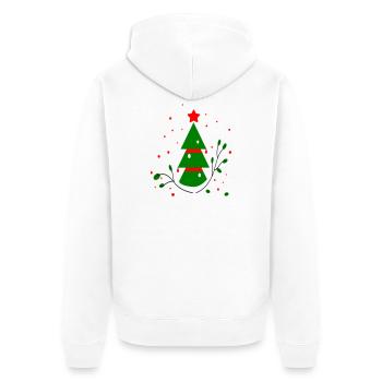Noël, Arbre De Noël - Veste à capuche bio Premium Unisexe - blanc - Dos - Thijin (182cm)