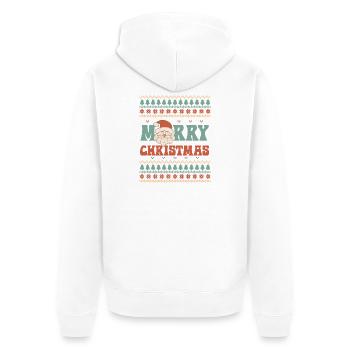 Pull de Noël moche - Veste à capuche bio Premium Unisexe - blanc - Dos - Thijin (182cm)