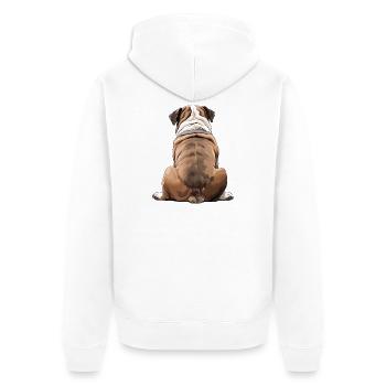 Bouledogue - Veste à capuche bio Premium Unisexe - blanc - Dos - Thijin (182cm)