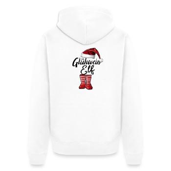 Weihnachten Glühwein Elf: Wichtelgeschenke - Unisex Premium Bio Zip Hoodie - Weiß - Hinten - Thijin (182cm)
