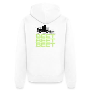 Récolteuse de betteraves Tshirt - Veste à capuche bio Premium Unisexe - blanc - Dos - Thijin (182cm)