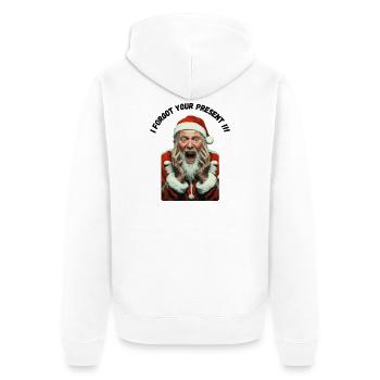 I forgot your Christmas present! Shock! - Unisex Premium Organic Zip Hoodie - white - Back - Thijin (182cm)