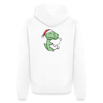 Crocodile Mignon Fatigué Dormir À Noël - Veste à capuche bio Premium Unisexe - blanc - Dos - Thijin (182cm)