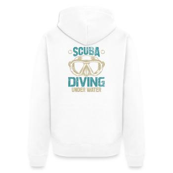 Plongée sous-marine sous l’eau Icon Tee - Veste à capuche bio Premium Unisexe - blanc - Dos - Thijin (182cm)