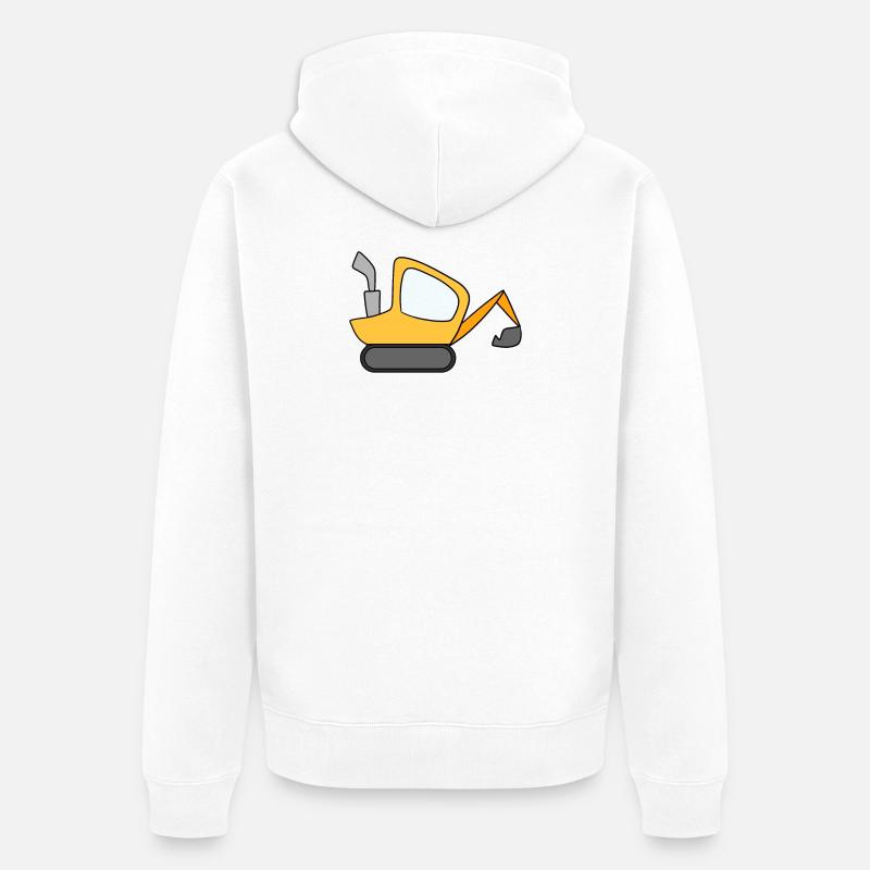 Bagger - Unisex Premium Bio Zip Hoodie - Weiß