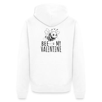 bee my valentine valentinstag spruch liebe biene - Unisex Premium Bio Zip Hoodie - Weiß - Hinten - Thijin (182cm)