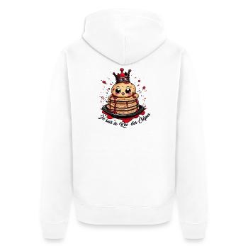 Je suis le roi des crêpes, meilleur cuisiner ! - Veste à capuche bio Premium Unisexe - blanc - Dos - Thijin (182cm)