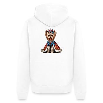 Princesse Yorkshire Terrier - Veste à capuche bio Premium Unisexe - blanc - Dos - Thijin (182cm)