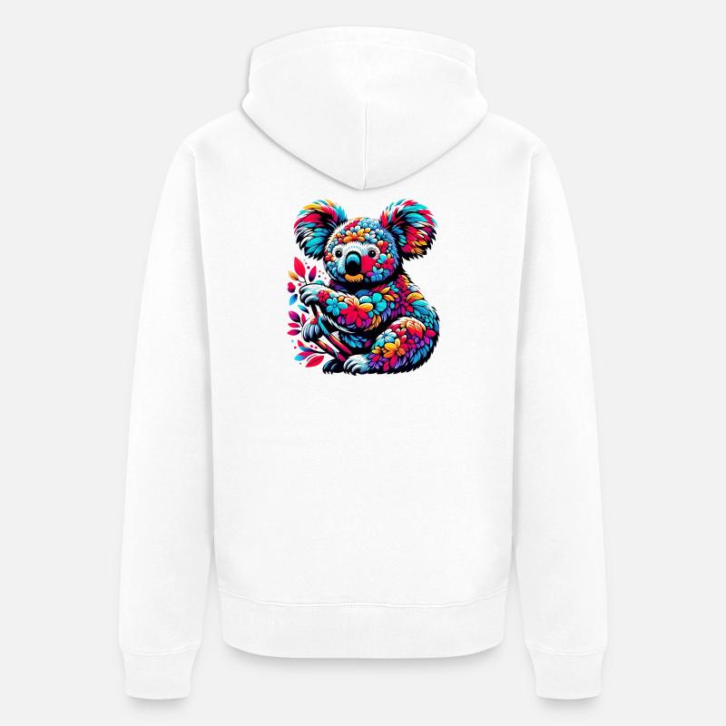 Koala - Veste à capuche bio Premium Unisexe - blanc