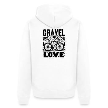 Gravel Love - Vélo de gravier - Veste à capuche bio Premium Unisexe - blanc - Dos - Thijin (182cm)