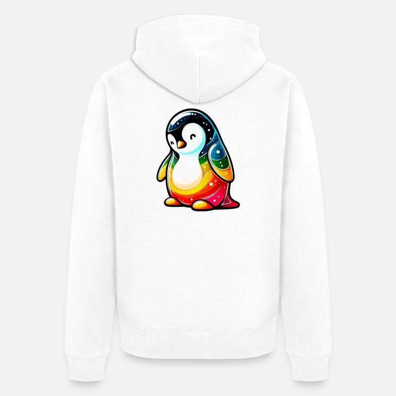 Pingouin - Veste à capuche bio Premium Unisexe - blanc