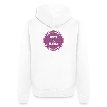 I have the best mom in the whole world - Unisex Premium Organic Zip Hoodie - white - Back - Thijin (182cm)
