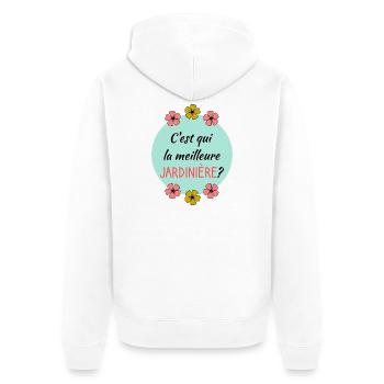 MAMIE - Veste à capuche bio Premium Unisexe - blanc - Dos - Thijin (182cm)