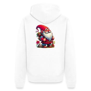 Gnome Goblin Elf - Unisex Premium Organic Zip Hoodie - white - Back - Thijin (182cm)