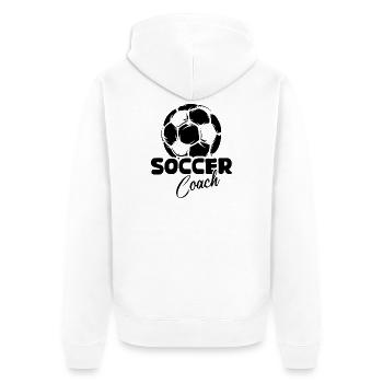soccer coach ball icon coach icon team - Unisex Premium Organic Zip Hoodie - white - Back - Thijin (182cm)