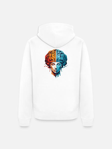 Women Thinking - Unisex Premium Organic Zip Hoodie - white