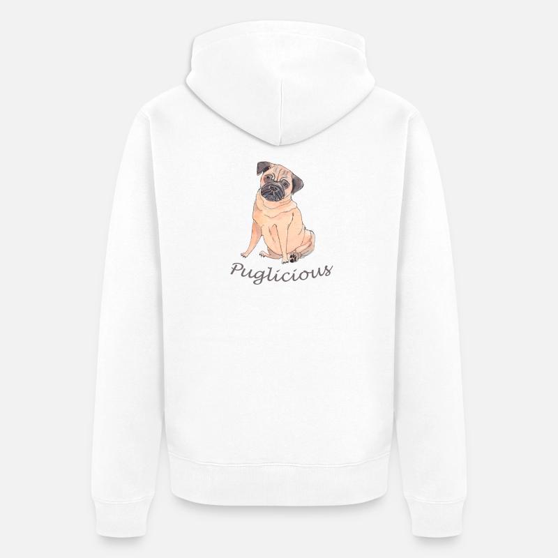 Puglicious - Veste à capuche bio Premium Unisexe - blanc