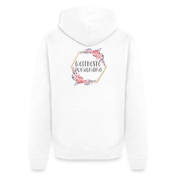 weltbeste Hundemama Hundebesitzerin Hunde Geschenk - Unisex Premium Bio Zip Hoodie - Weiß - Hinten - Thijin (182cm)