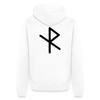 Viking Symbole Voyage De Vacances En Toute Sécurité - Veste à capuche bio Premium Unisexe - blanc - Dos - Thijin (182cm)
