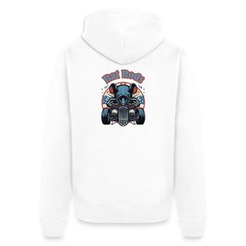 Ratsking Ratlook Shirt – Rustic Custom Style - Unisex Premium Organic Zip Hoodie - white - Back - Thijin (182cm)