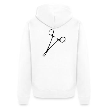 Pince à épiler pour artères - Veste à capuche bio Premium Unisexe - blanc - Dos - Thijin (182cm)