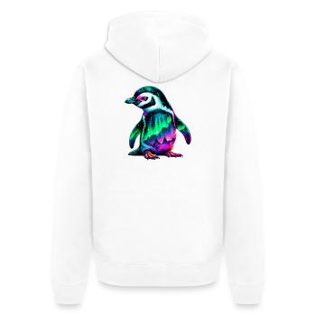 Manchot aurore boréale - Veste à capuche bio Premium Unisexe - blanc - Dos - Thijin (182cm)