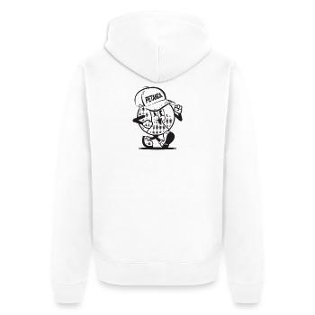 Petanca Legend Boule Kugeln für Bouler Petanque - Unisex Premium Bio Zip Hoodie - Weiß - Hinten - Thijin (182cm)