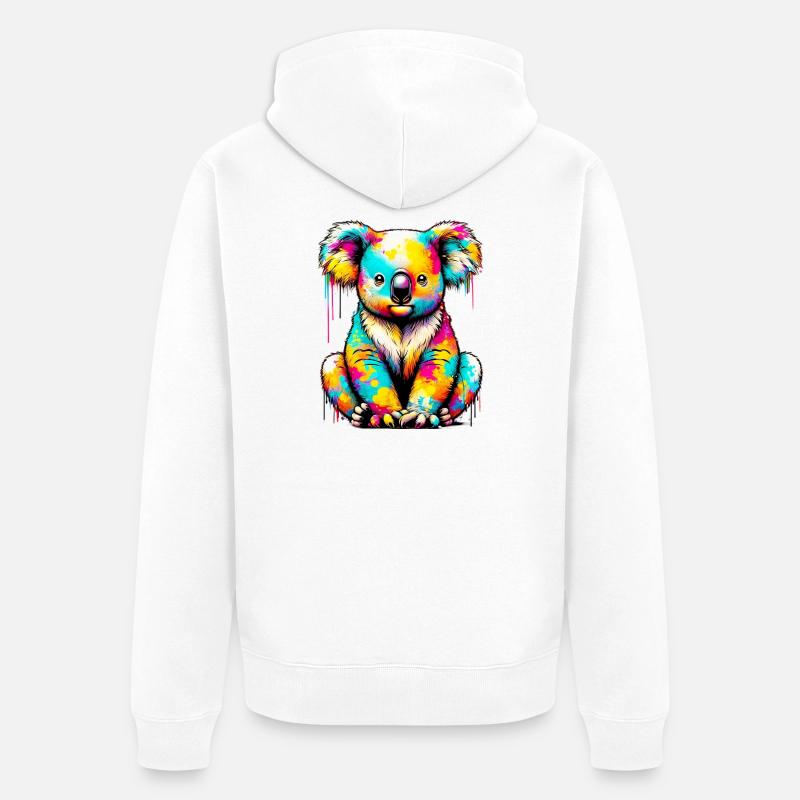 Koala - Veste à capuche bio Premium Unisexe - blanc