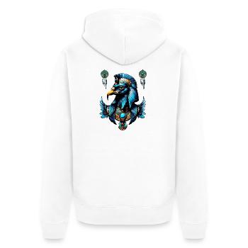 Horus, le dieu faucon égyptien. - Veste à capuche bio Premium Unisexe - blanc - Dos - Thijin (182cm)