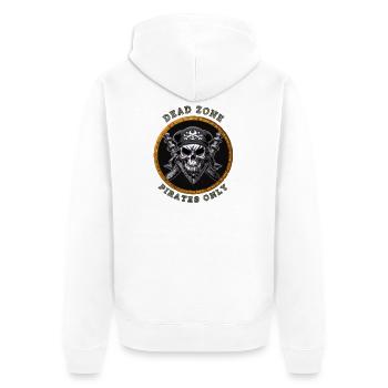 Dead Zone v6 - Unisex Premium Bio Zip Hoodie - Weiß - Hinten - Thijin (182cm)