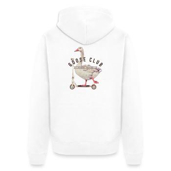 Giant Goose Skateboard Street Style Design - Veste à capuche bio Premium Unisexe - blanc - Dos - Thijin (182cm)