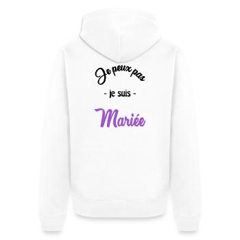 FUTURE MARIEE. EVJF. MARIEE. TEAM. TEAM MARIEE - Veste à capuche bio Premium Unisexe - blanc - Dos - Thijin (182cm)