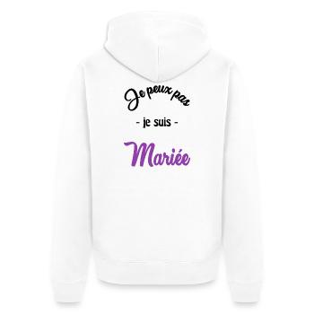 EVJF. MARIEE. TEAM. TEAM MARIEE. FUTURE MARIEE - Veste à capuche bio Premium Unisexe - blanc - Dos - Thijin (182cm)